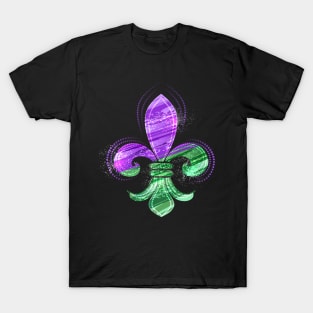 Painted Fleur De Lis ( Mardi gras fleur de lys ) T-Shirt